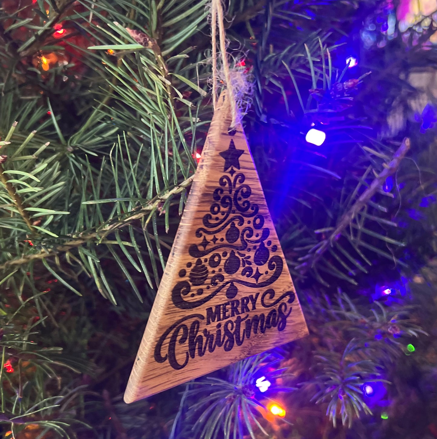 Solid Wood Christmas Ornaments