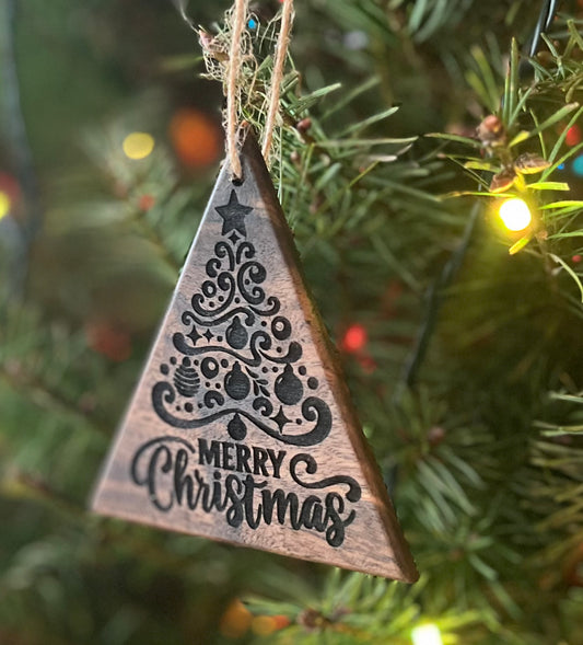 Solid Wood Christmas Ornaments