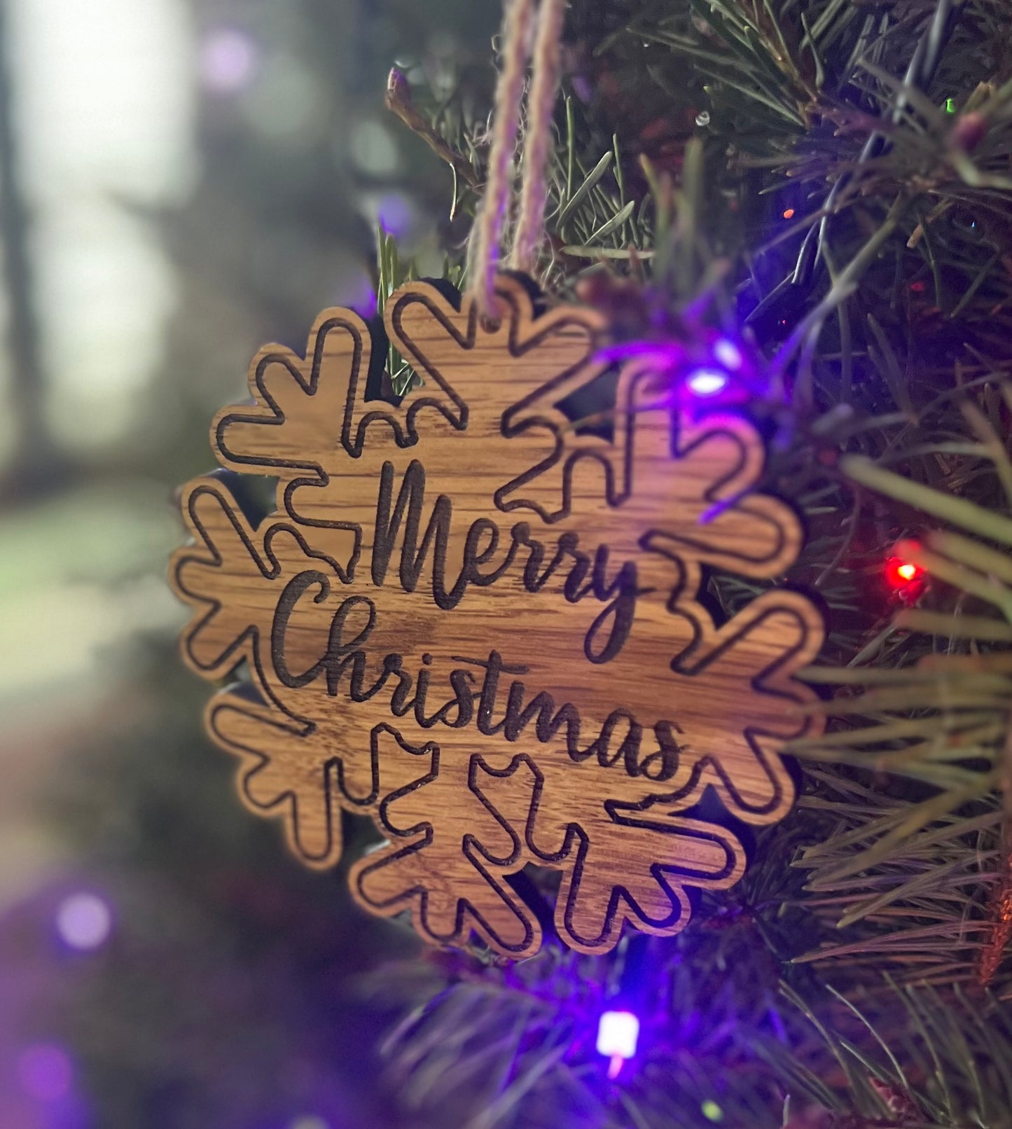 Solid Wood Christmas Ornaments