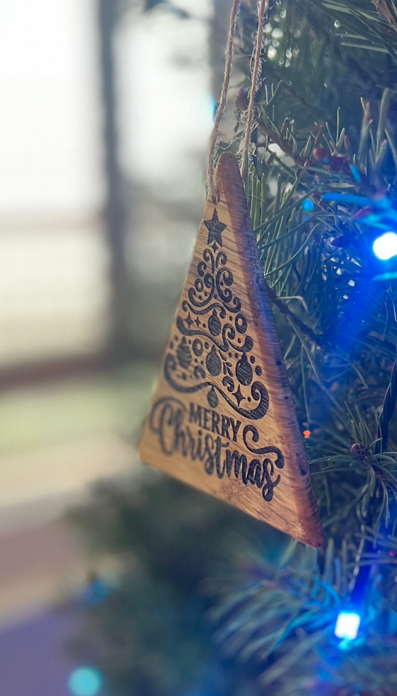 Solid Wood Christmas Ornaments