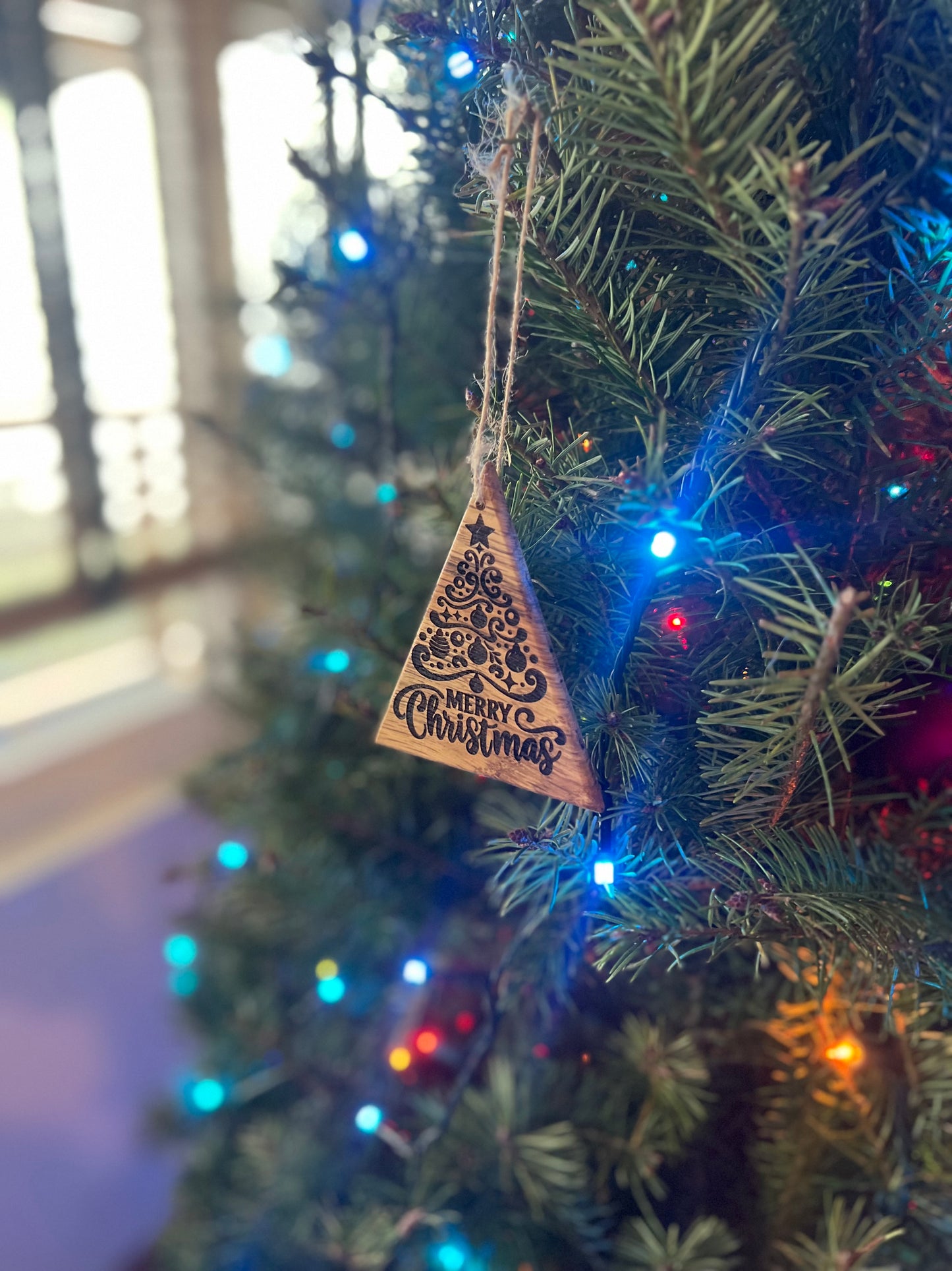 Solid Wood Christmas Ornaments